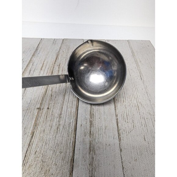 Vintage Ekco Forge Ladle Stainless Steel Black Handle Brass Rivets 11" - Picture 3 of 6